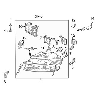 Audi OE - Front Lamps - Headlamp Components (4.2L Gas)