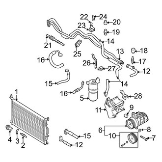 Audi OE - Air Conditioner & Heater - Condenser, Compressor & Lines (4.2L)