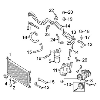 Audi OE - Air Conditioner & Heater - Condenser, Compressor & Lines (6.0L)
