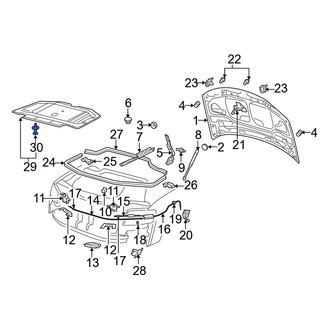 Audi OE - Hood Insulation Pad Clip