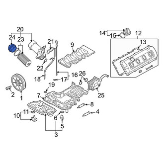 Audi OE - Engine Oil Filter Housing Cover