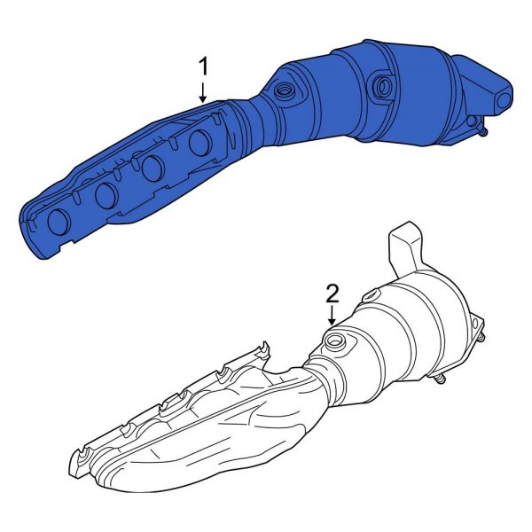 Catalytic Converter with Integrated Exhaust Manifold