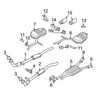 Audi OE - Exhaust System - Exhaust Components (4.2L Gas)