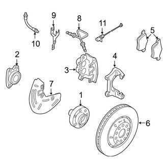 Audi OE - Front Suspension - Brake Components (360 x 34 mm Rotor), (L)