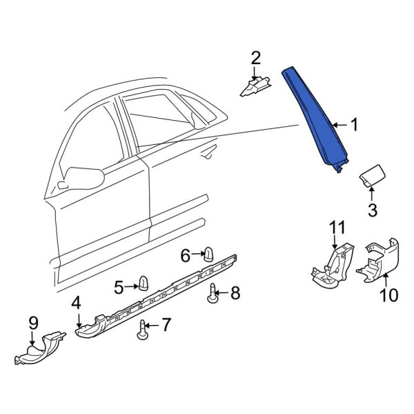 Body B-Pillar Molding