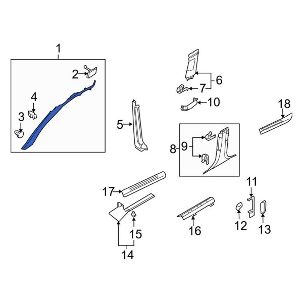 Body A-Pillar Trim Panel