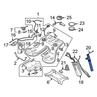 Audi OE - Left Upper Fuel Sender and Hanger Assembly