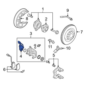 Audi OE - Rear Parking Brake Actuator
