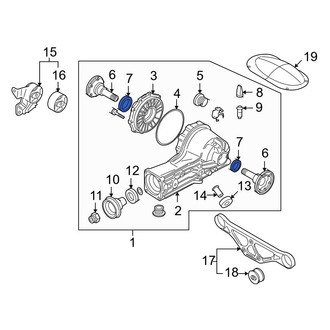 Audi OE - Rear Differential Drive Pinion Oil Deflector