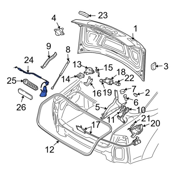 Deck Lid Release Lever