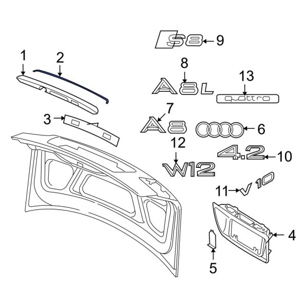 Deck Lid Handle Gasket