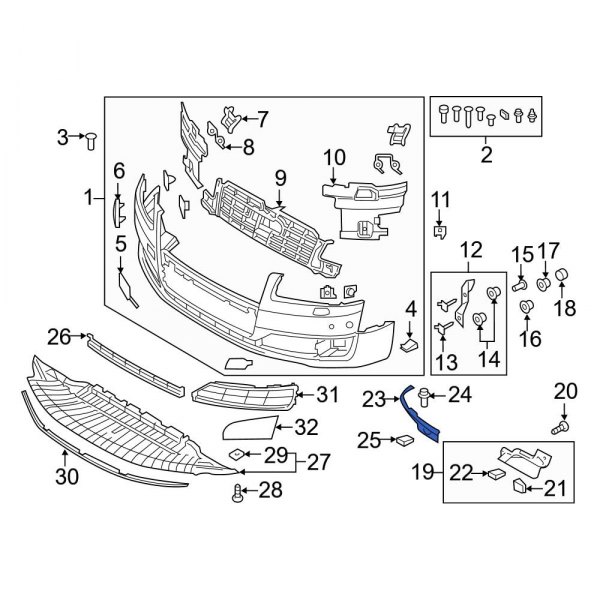 Bumper Cover Support Rail