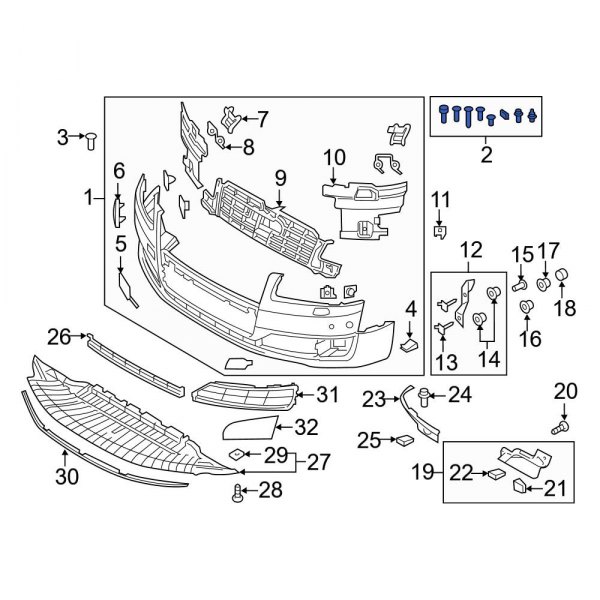 Bumper Cover Hardware Kit