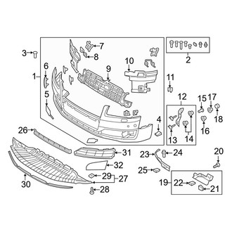 Audi OE - Front Bumper - Bumper & Components (Cover & Trim), (L / L TDI / L W12)