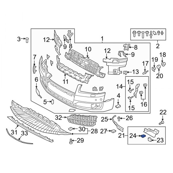 Bumper Cover Support Rail Nut