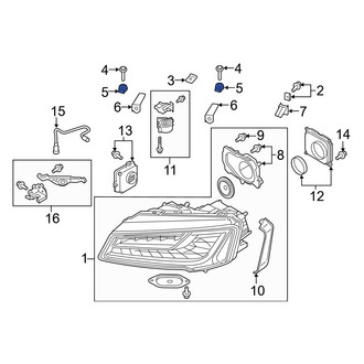 Audi OE - Headlight Mounting Panel Spacer