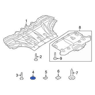 Audi OE - Radiator Support Splash Shield Washer