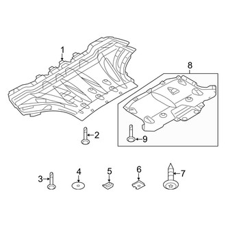 Audi OE - Radiator Support - Splash Shields