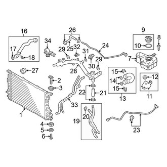Audi OE - Cooling - Radiator & Components (Primary), (3.0L)