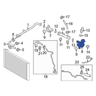 Audi OE - Left Engine Coolant Pipe Adapter