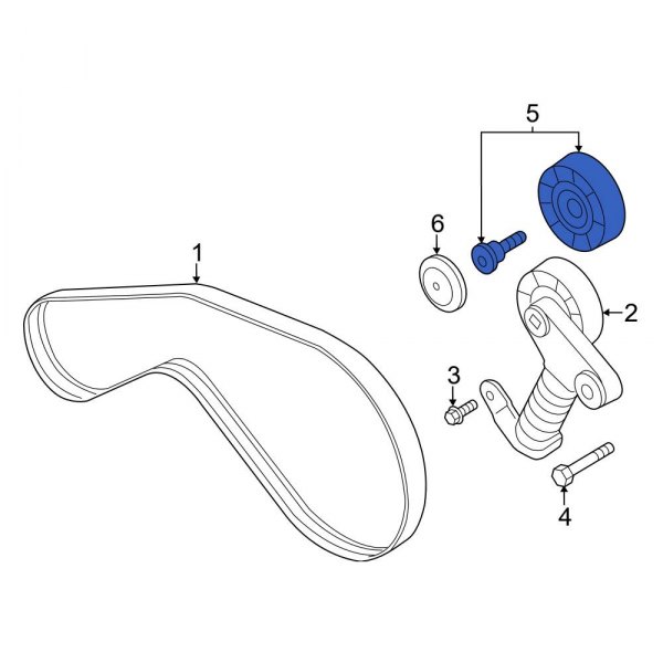 Accessory Drive Belt Idler Pulley