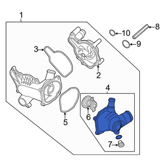 Audi OE - Engine Coolant Thermostat Kit
