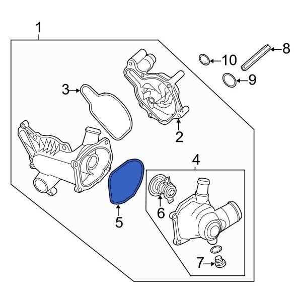 Engine Coolant Thermostat Housing Seal