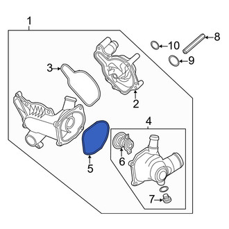 Audi OE - Engine Coolant Thermostat Housing Seal
