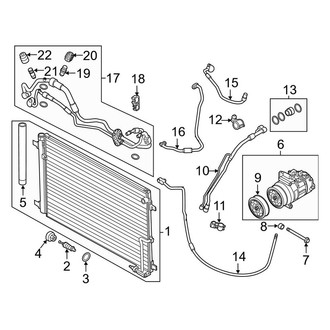 Audi OE - Air Conditioner & Heater - Condenser, Compressor & Lines (6.3L)