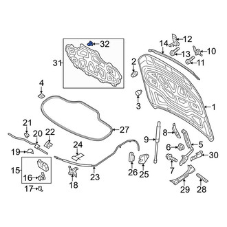 Audi OE - Hood Insulation Pad Clip