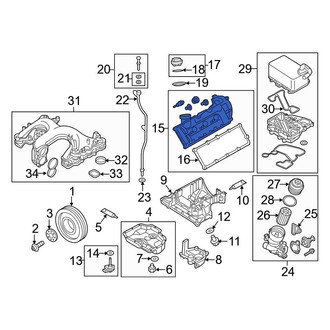 Audi OE - Right Engine Valve Cover