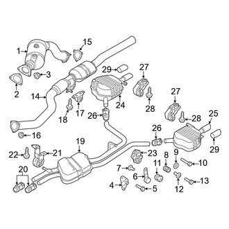 Audi OE - Exhaust System - Exhaust Components (3.0L Gas)