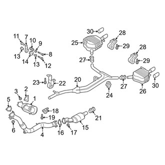 Audi OE - Exhaust System - Exhaust Components