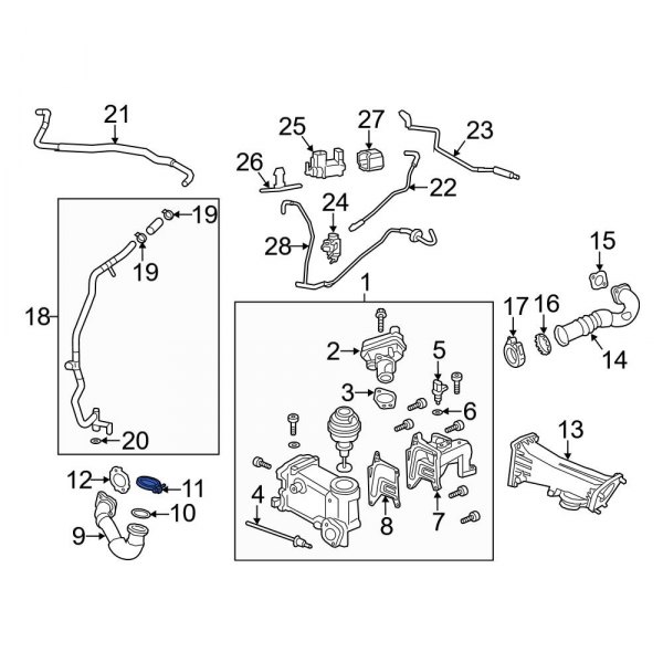 Exhaust Gas Recirculation (EGR) Tube Clamp