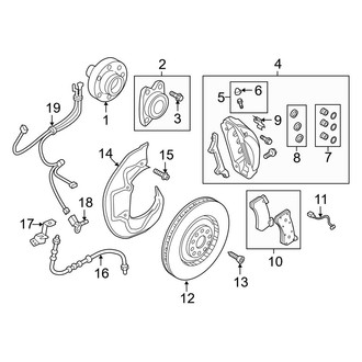 Audi OE - Front Suspension - Brake Components (400 mm), (Base)