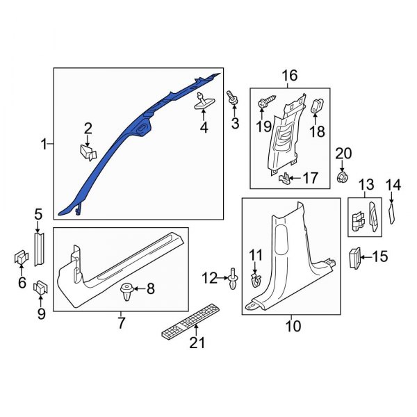 Body A-Pillar Trim Panel