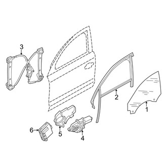 Audi OE - Front Door - Glass & Hardware (Base / L)