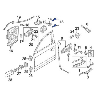 Audi OE - Door Latch Bolt