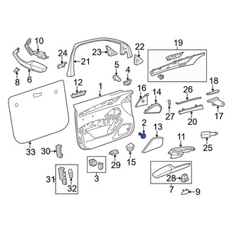 Audi OE - Front Door Interior Trim Panel Retainer
