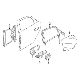 Audi OE - Rear Door - Glass & Hardware (Base)