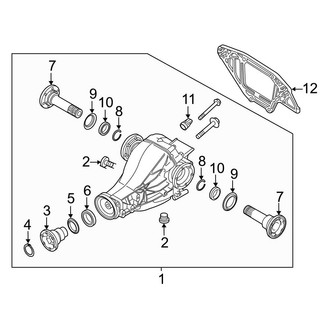 Audi OE - Rear Suspension - Axle & Differential (Code KCC or NPR), (Base)