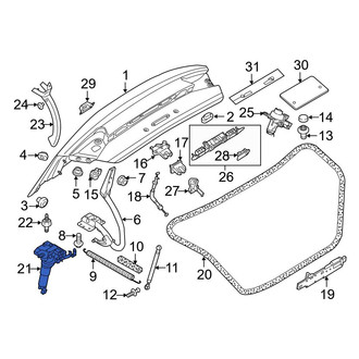 Audi OE - Trunk Lid Pull Down Motor