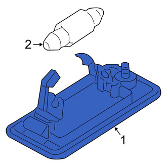 Audi OE - Rear Left License Plate Light Lens