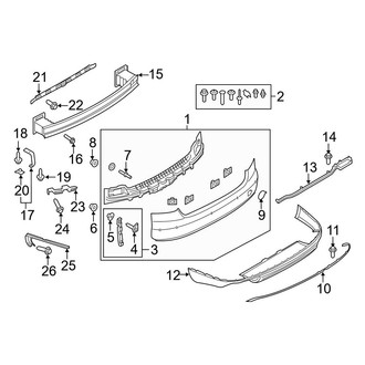 Audi OE - Rear Bumper - Bumper & Components (Cover & Components), (Plus)