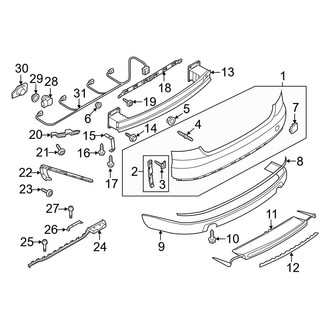 Audi OE - Rear Bumper - Bumper & Components