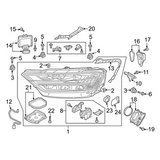 Audi OE - Front Lamps - Headlamp Components (With Matrix Beam)