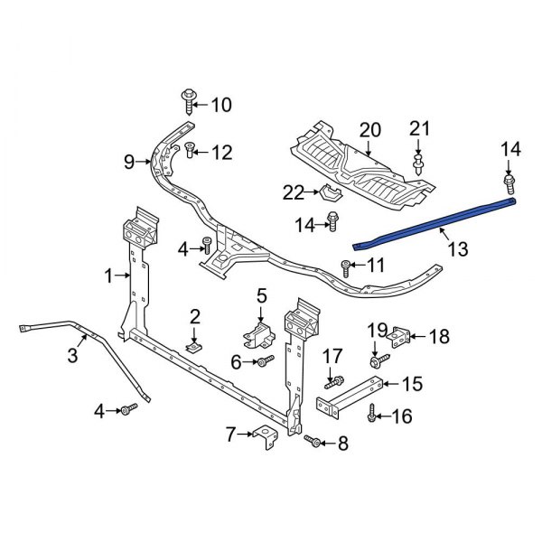 Radiator Support Tie Bar Brace