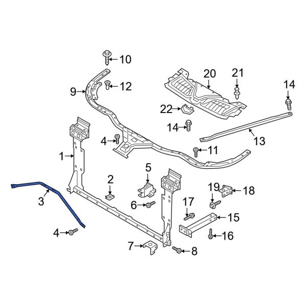 Radiator Support Tie Bar Brace