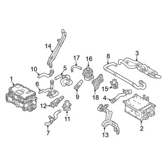 Audi OE - Cooling - Hoses & Lines (High Voltage, Battery and Charger), (PLUG-IN HYBRID EV-GAS (PHEV))