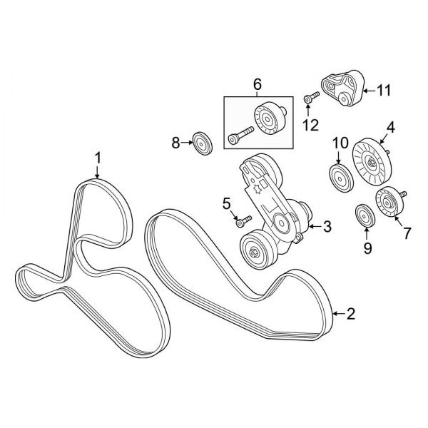 Audi OE 06M903341F - Accessory Drive Belt Idler Pulley